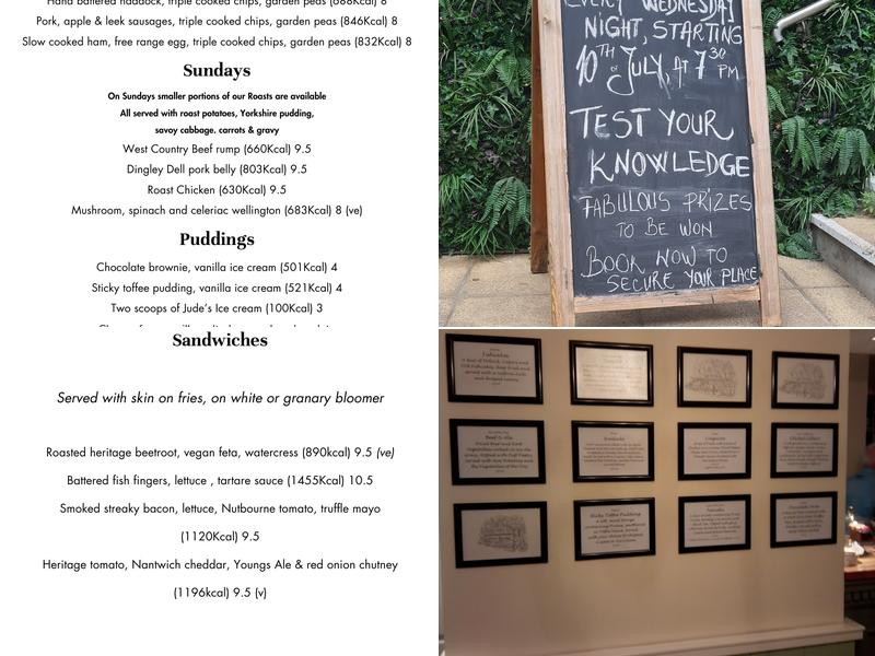 Chequers Inn, Hanham Menu