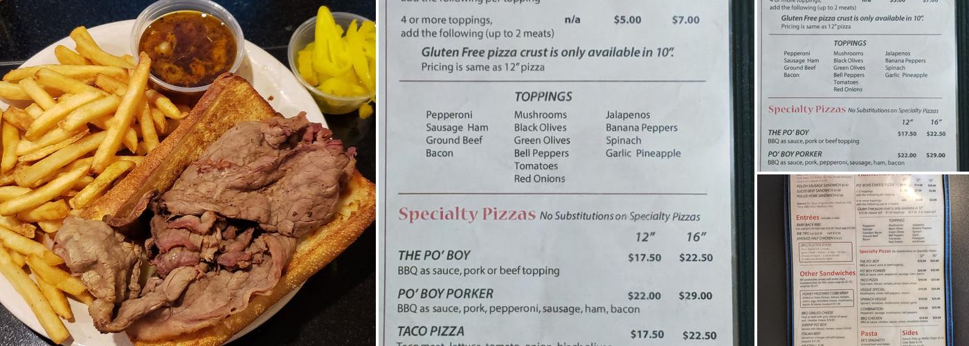 Po' Boys Menu