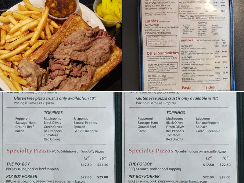 Po' Boys Menu