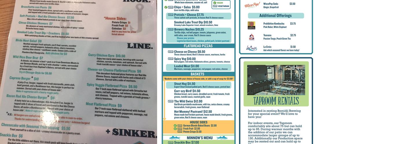 Bemidji Brewing Menu