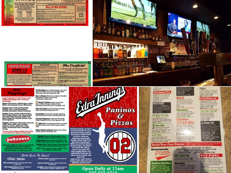 Varsity Pub & Extra Innings Menu