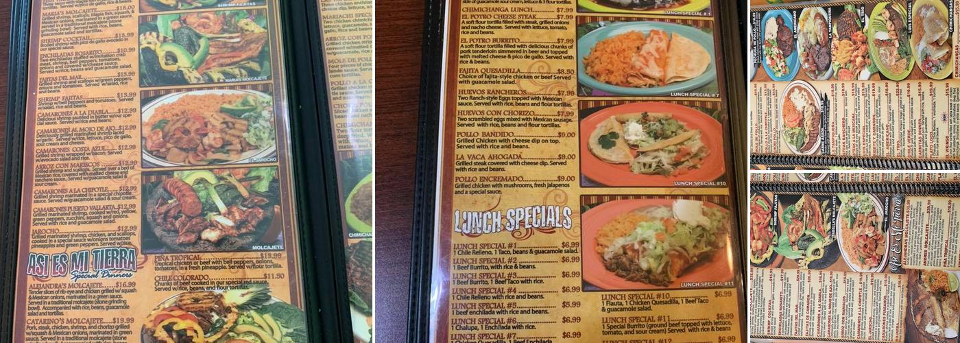 El Potro Mexican Restaurant Menu