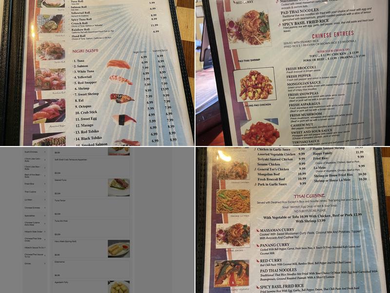 Pacific Spice Menu