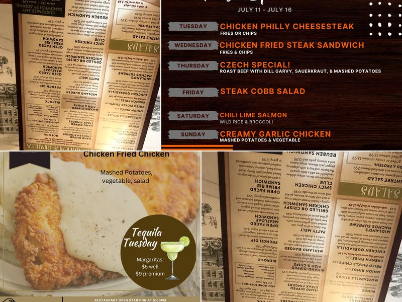 The Sample Room Tavern Menu