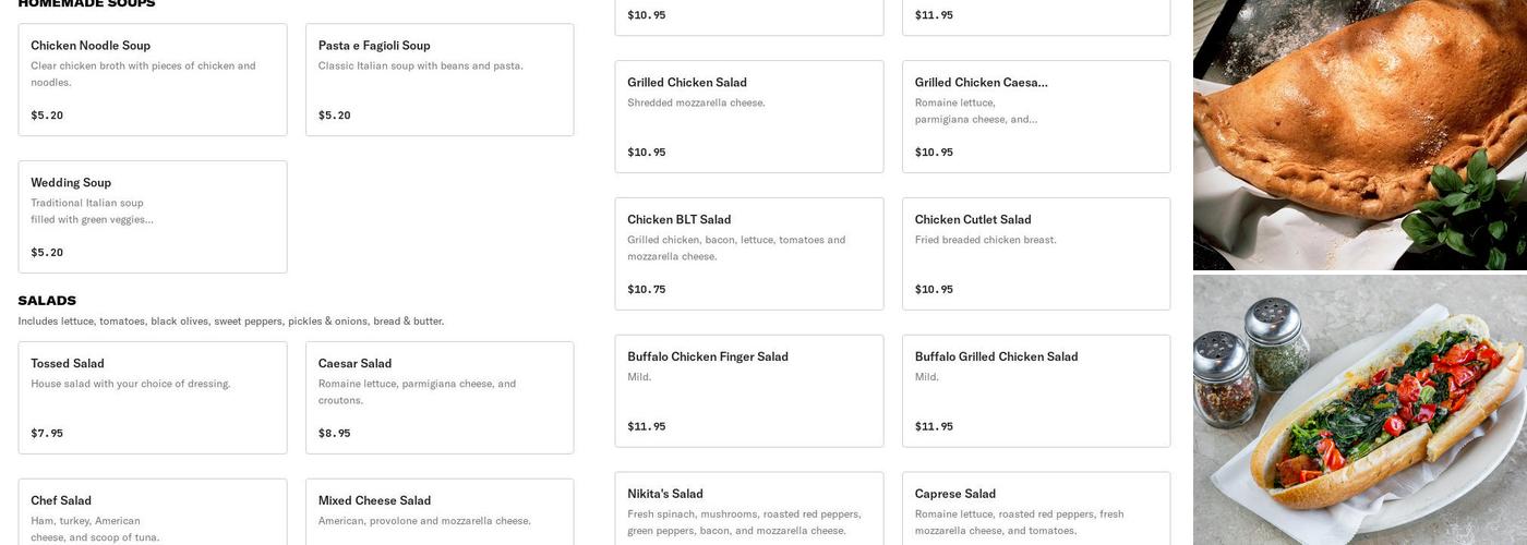 Vinny's Pizzarama 2 Menu