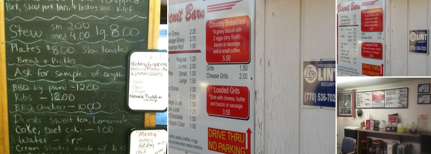 The Hickory Pig Menu