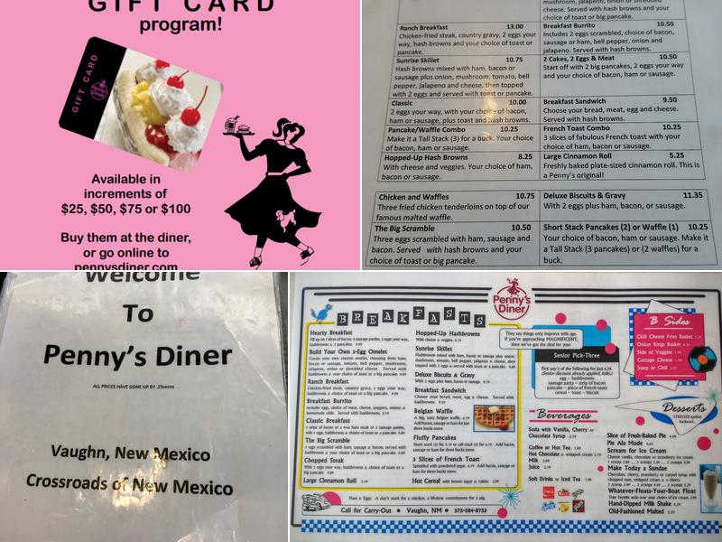Penny's Diner Menu