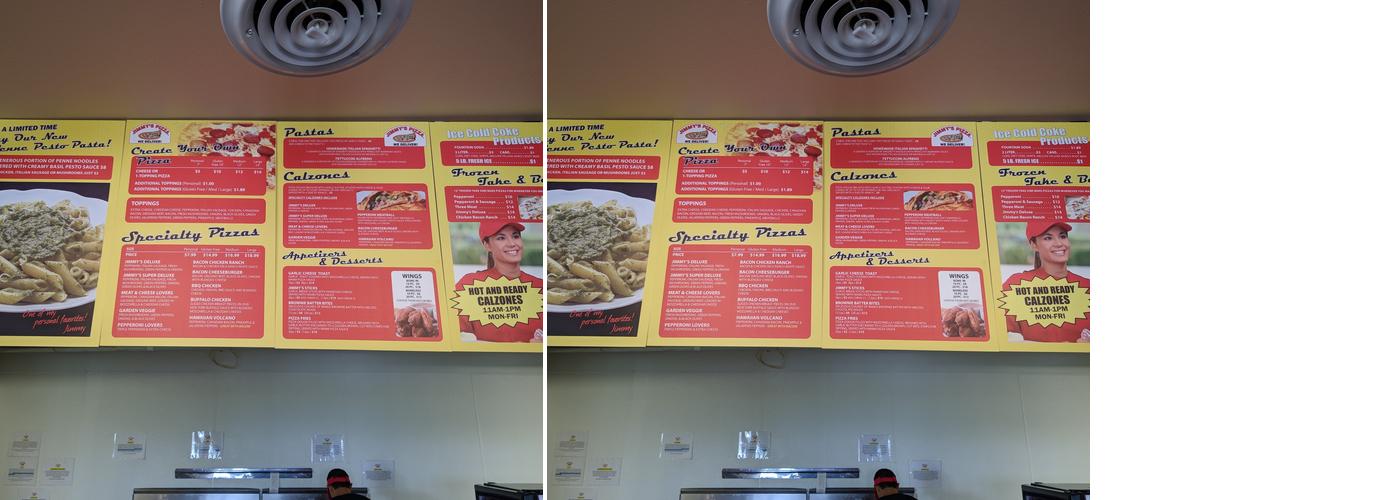Jimmy's Pizza Menu