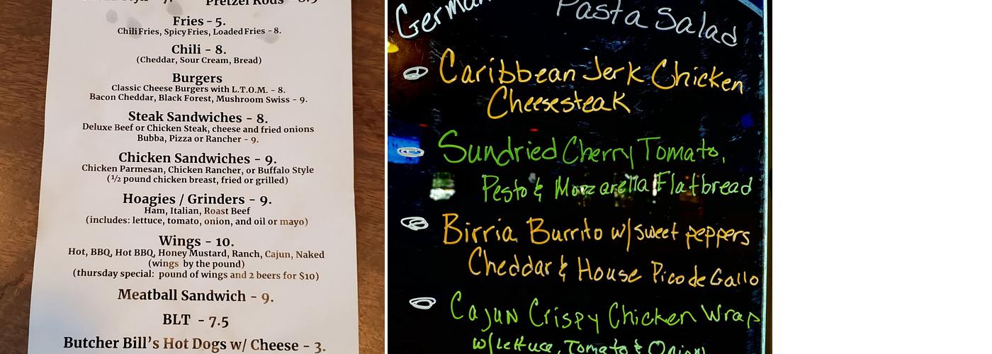 Union House Menu