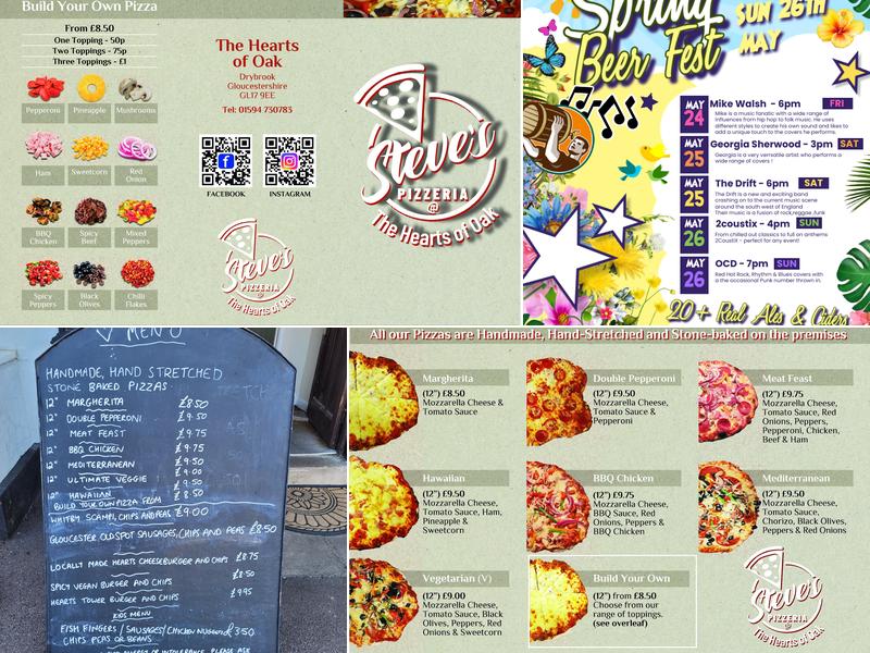 The Hearts Of Oak Menu