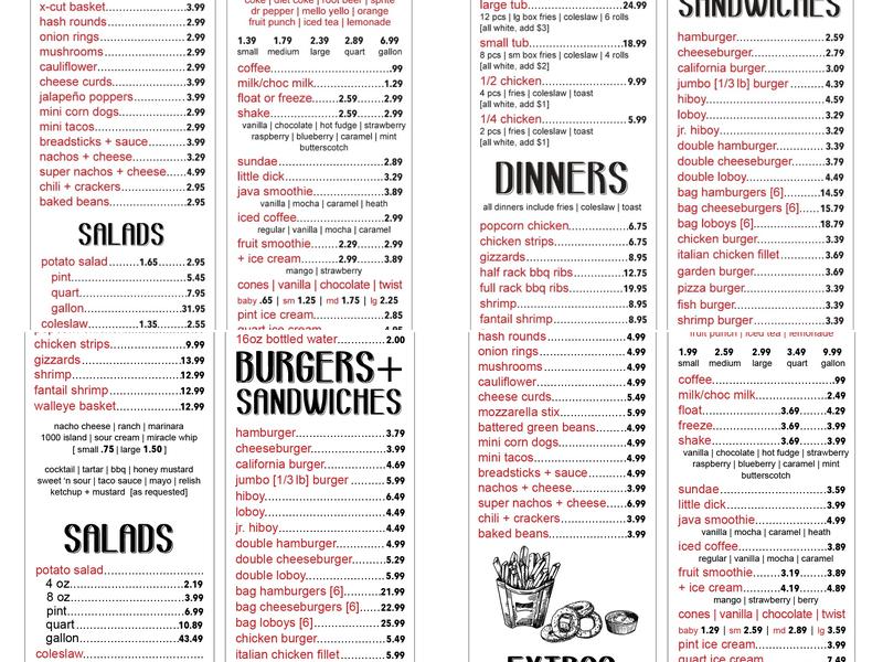 Earl's Drive-In Menu