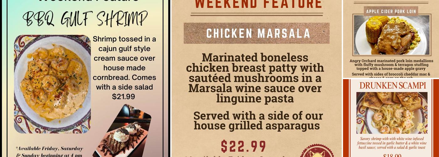 Grumpy's Bar-B-Que Roadhouse Menu