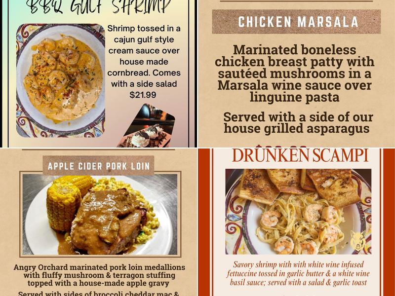 Grumpy's Bar-B-Que Roadhouse Menu