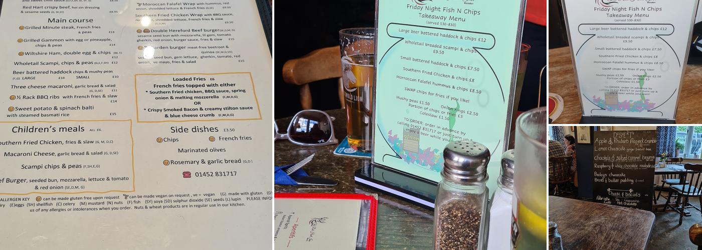 The Red Hart Inn Menu