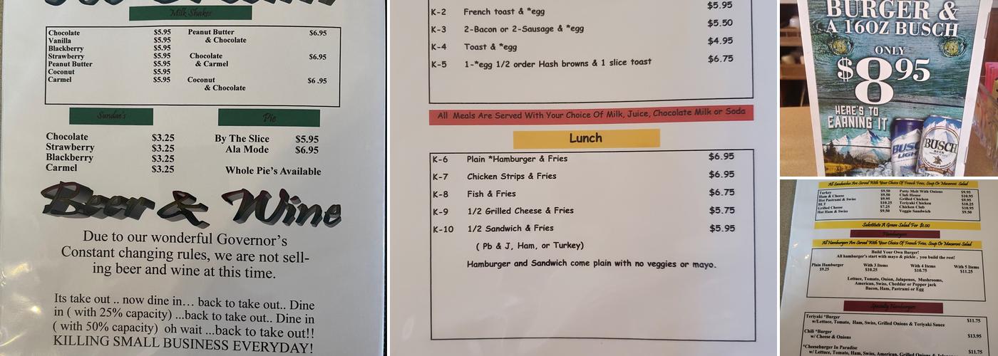 KJ'S CAFE Menu