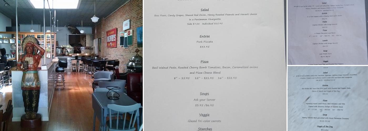 Pie Zanos Menu