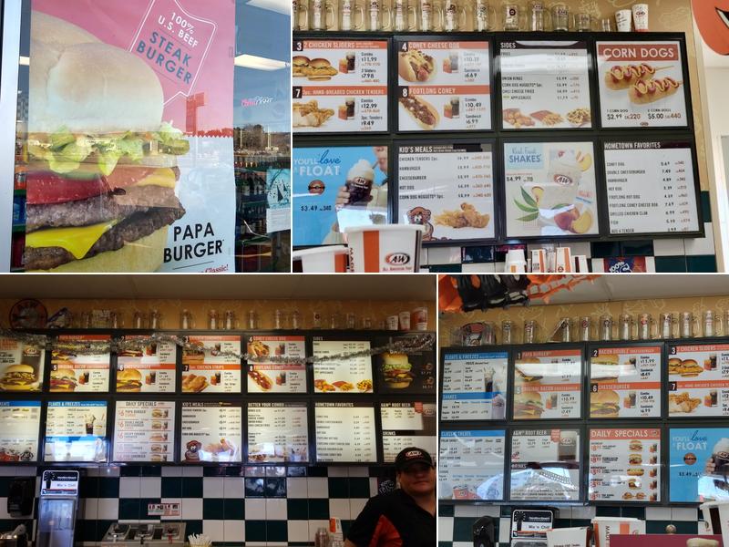 A&W Restaurant Menu