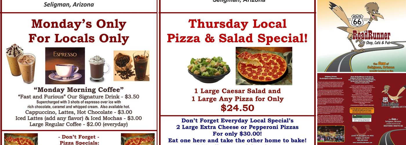 Route 66 RoadRunner Menu