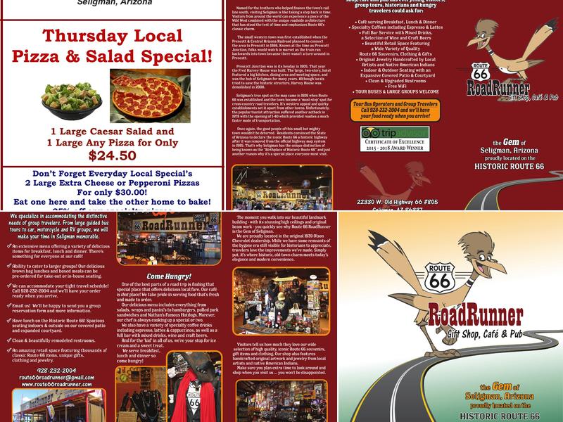 Route 66 RoadRunner Menu