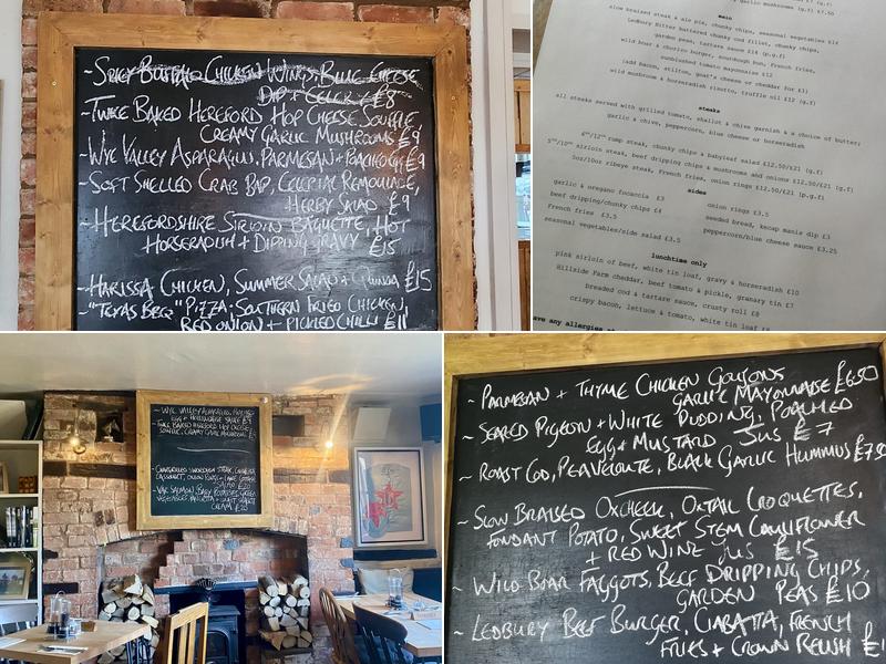 The Crown Inn, Woolhope Menu