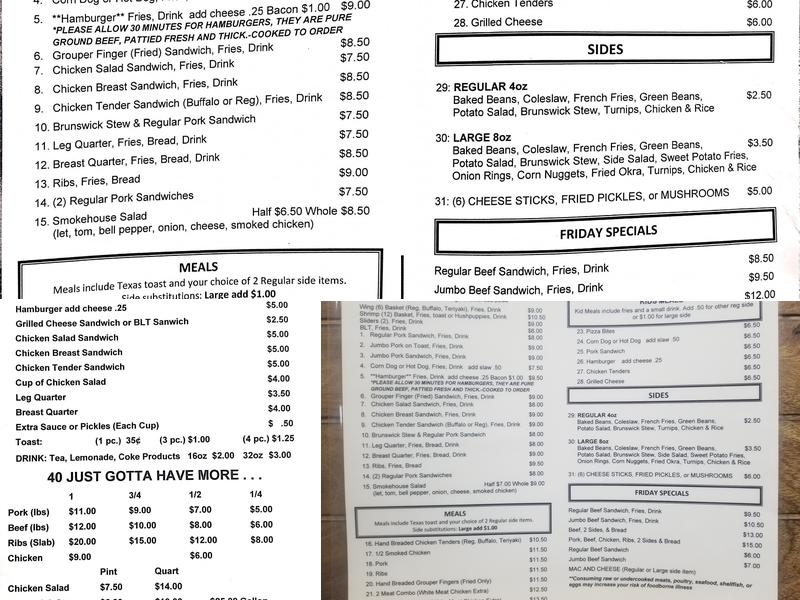 Sweet T's Smokehouse Menu