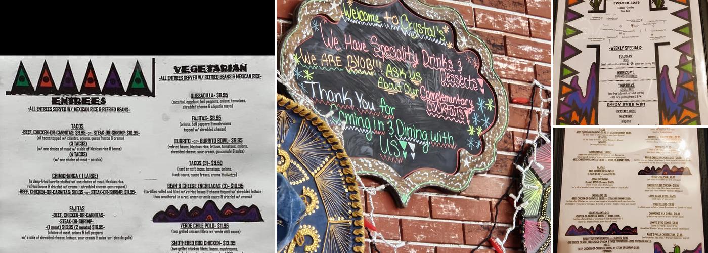 Crystal's Menu