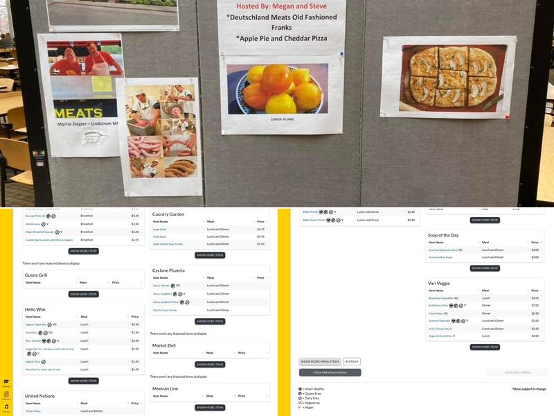 Evelyn Young Dining Room Menu