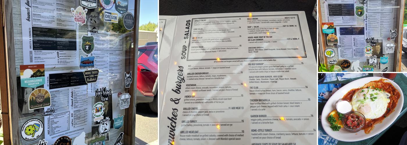 Wanda's Cafe + Bakery Menu