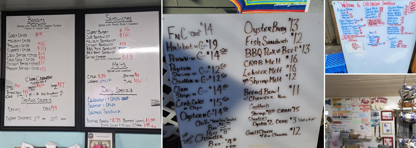 Old Oregon Smoke House Menu