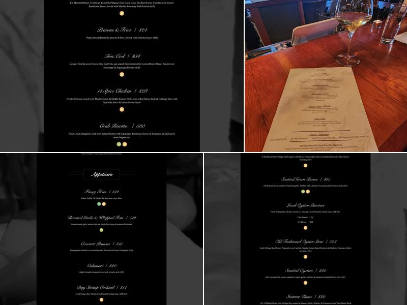 Neah-Kah-Nie Bistro Menu