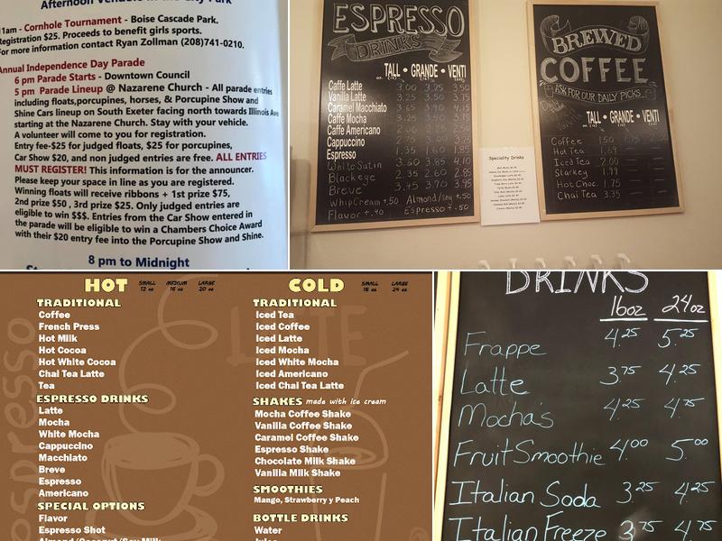 Council Mountain Coffee & Laundromat Menu