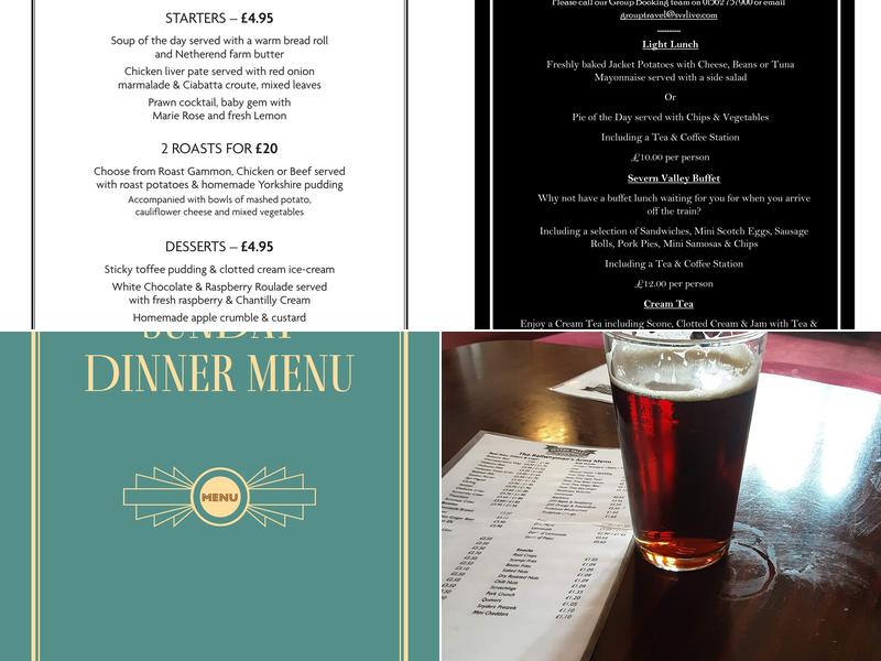 The Railwayman's Arms Menu