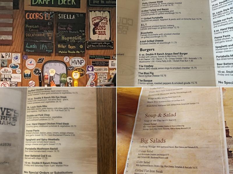 Cougar Dave's Food & Spirits Menu