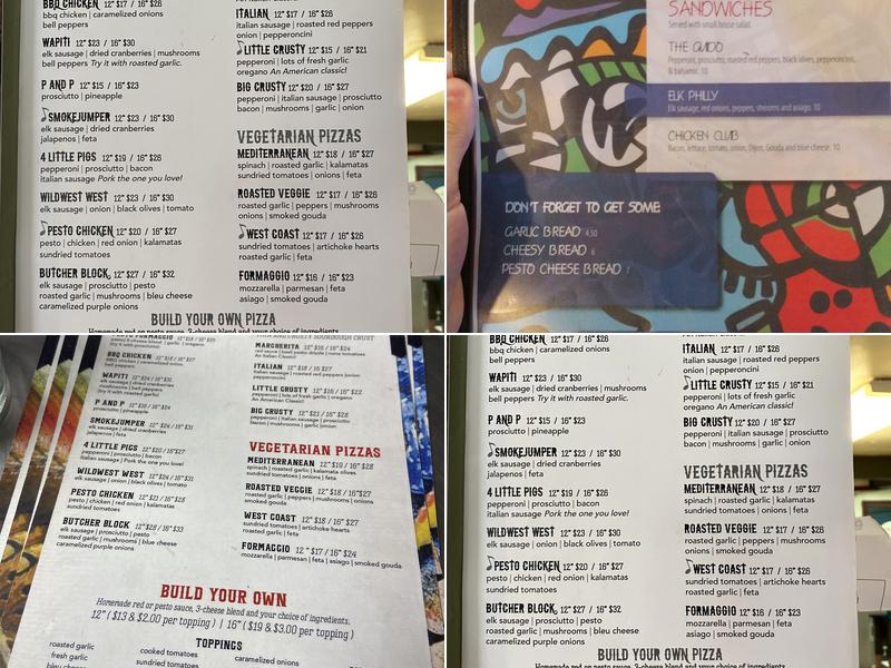 Crusty's Pizza Menu