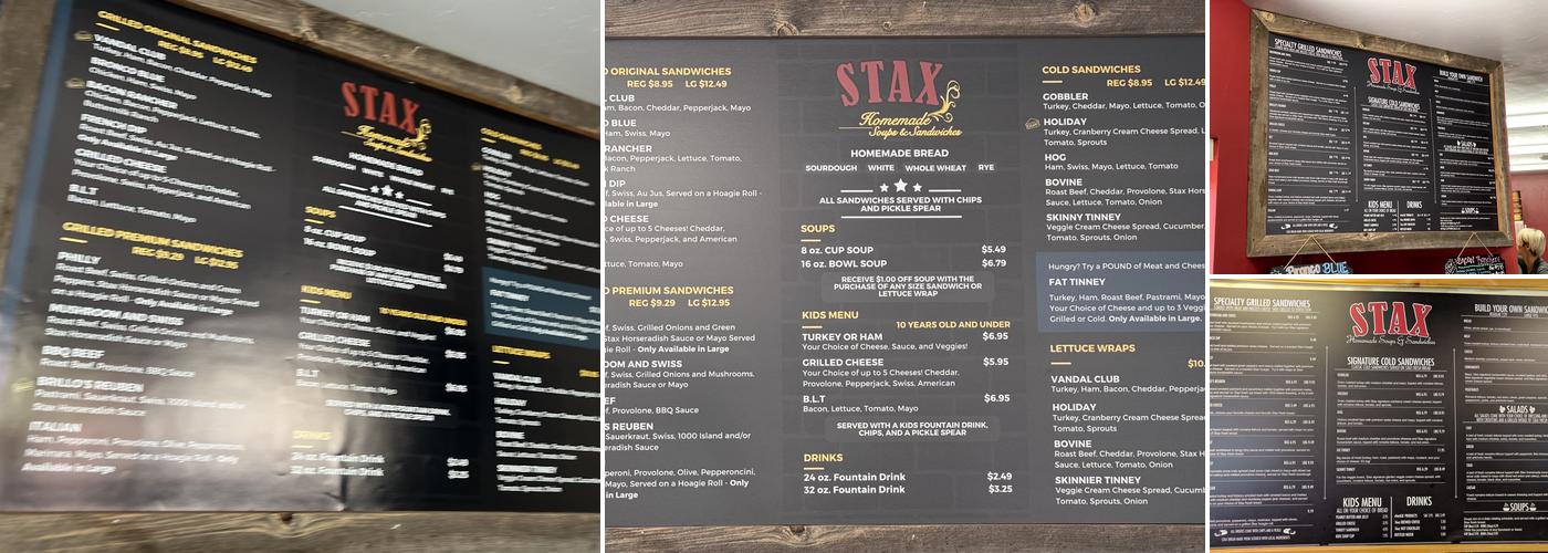 Stax Menu