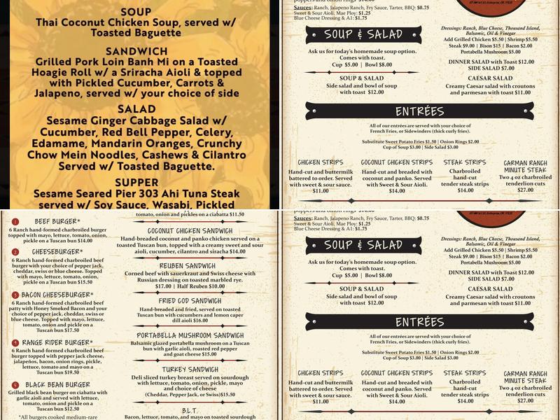 Range Rider Menu