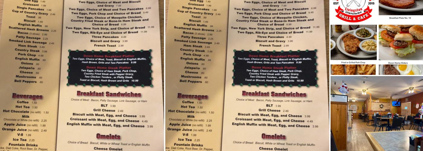 Down Home Cafe Menu