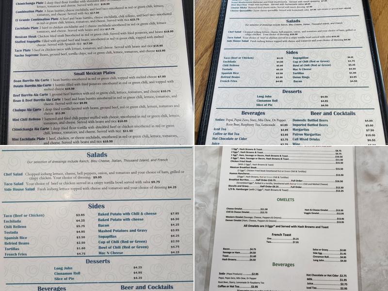 The Oasis Menu