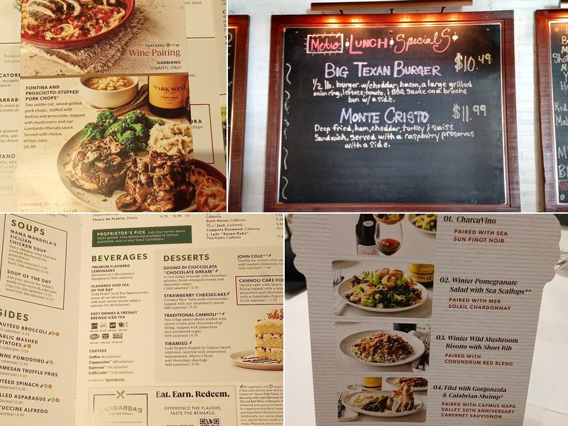 Carrabba's Italian Grill Menu