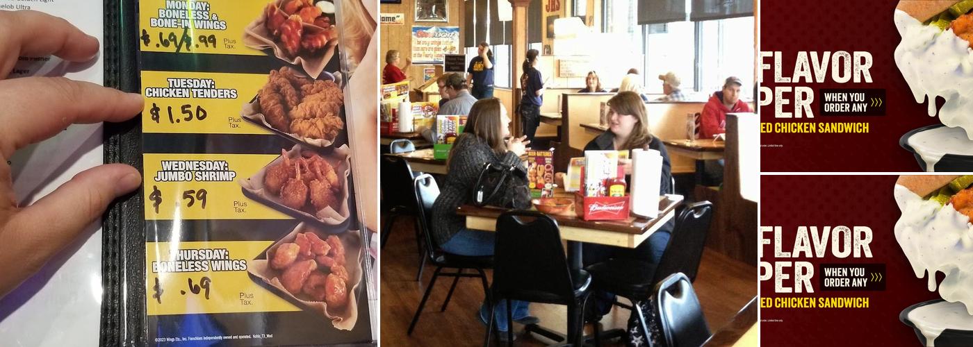 Wings Etc. Menu