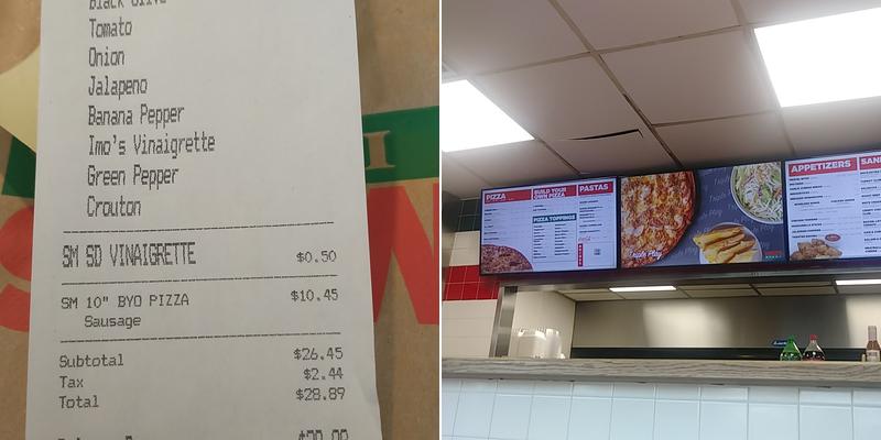 Imo's Pizza Menu
