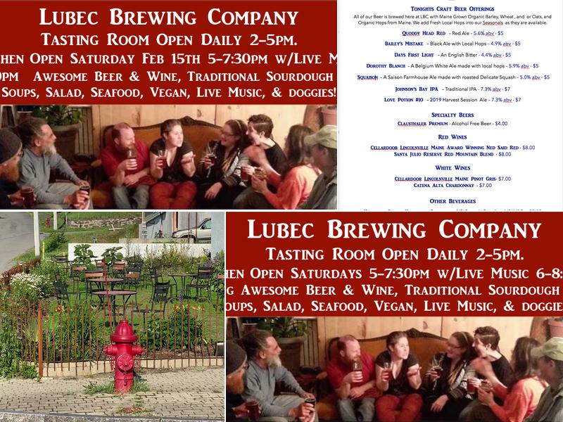 Lubec Brewing Co. Menu