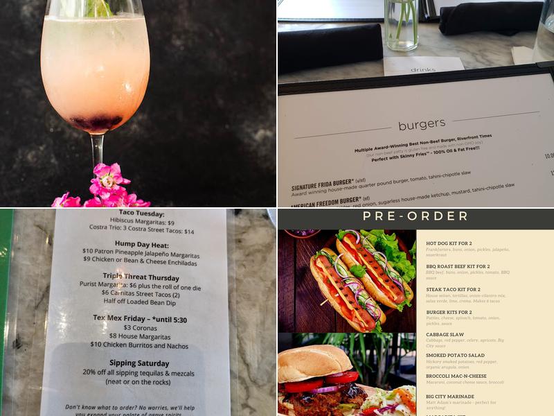 Frida's and Bonito Bar Menu