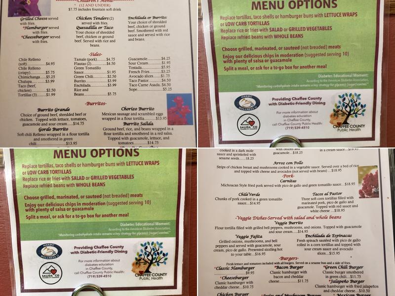 Las Camelinas Menu