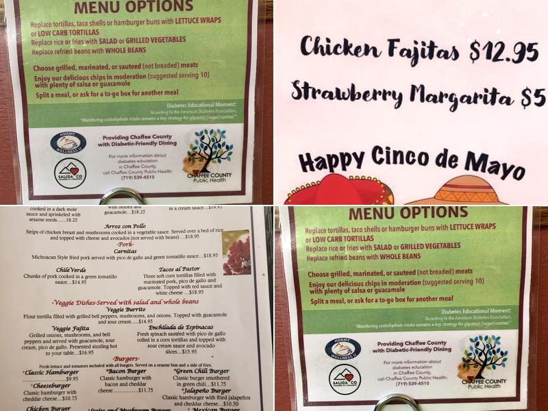 Las Camelinas Menu