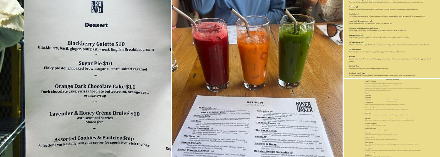 The Biker & The Baker Menu