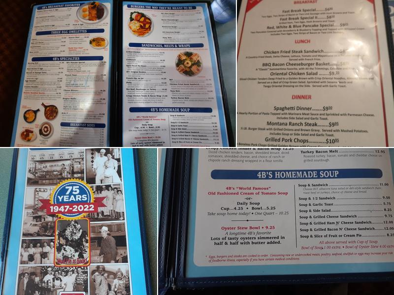 4B's Menu