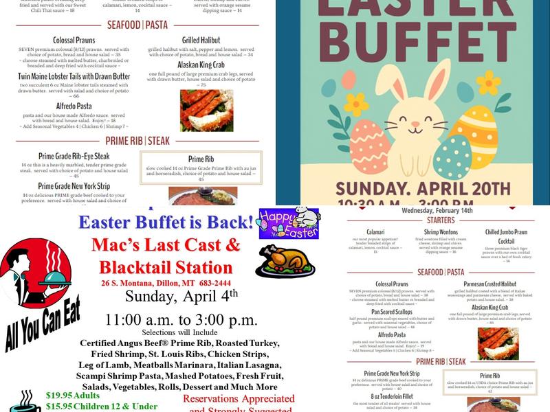 Blacktail Station Steak House Menu