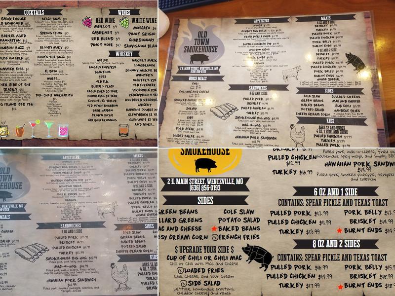 Old Town Smokehouse Menu
