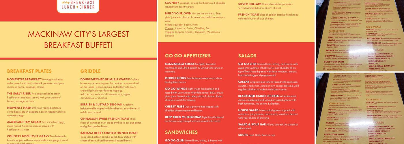 Toast A Go-Go Menu
